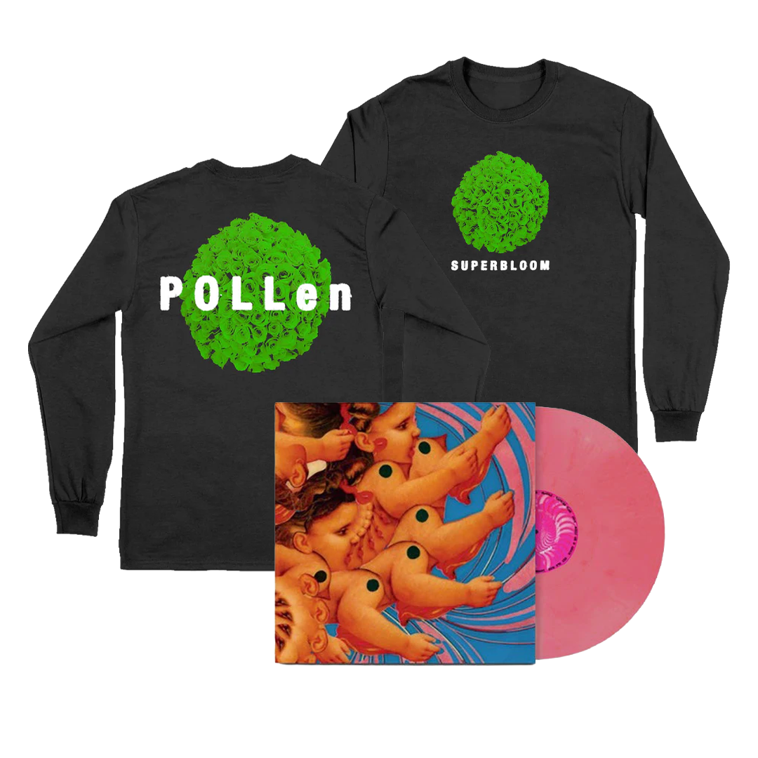 Pollen Vinyl- Dark Pink Swirl EU exclusive - with Pollen Longsleeve Bundle